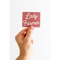 Lady Farmer Sticker