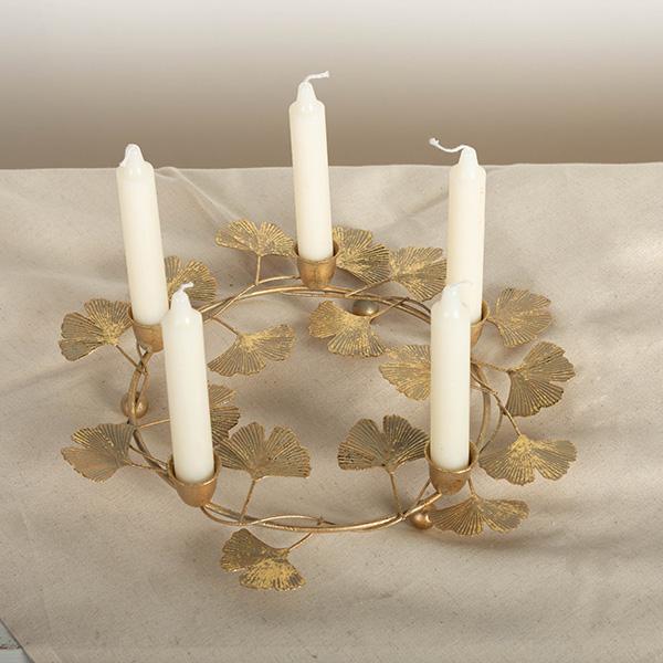 Metal Wreath Candle Holder