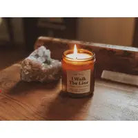 I Walk the Line Candle - Johnny Cash Inspired - Honey, Oud