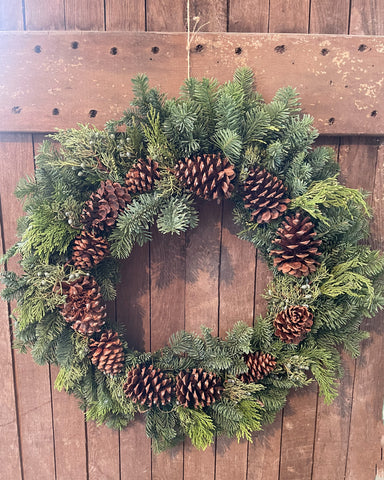 Traditional 24" Cone Wreath