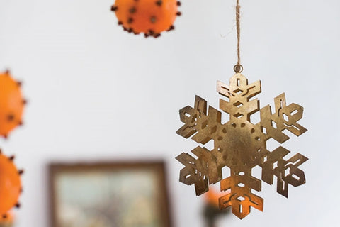Brass Snowflake Ornament